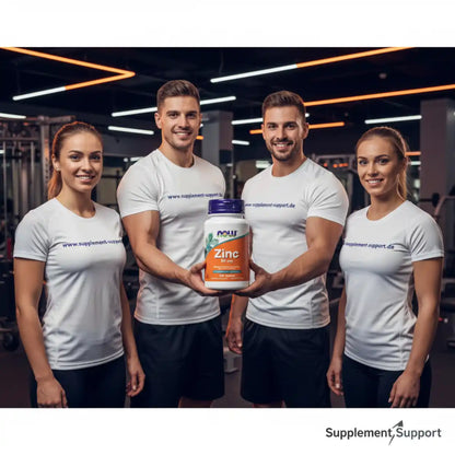 Zink 50 mg Veggie Kapseln von NOW Foods, präsentiert im Fitnessstudio von Supplement Support Team