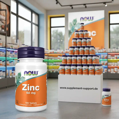 NOW Zinc 50 mg Tabletten – Nahrungsergänzungsmittel im Supplement-Store