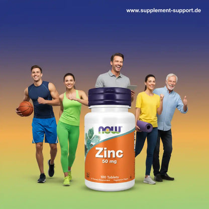 NOW Zinc 50 mg Tabletten – Nahrungsergänzung für Sport & Gesundheit