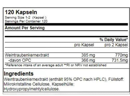 OPC 95 - Anti - Ox Health Line 120 Vegan Kapseln - Supplement Support