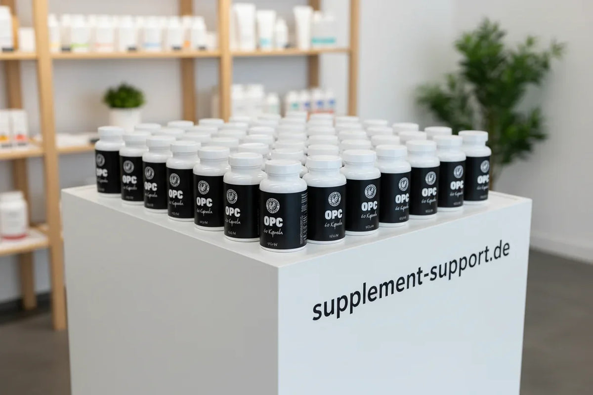 OPC Kapseln auf Display – hochwertige Nahrungsergänzungsmittel für Gesundheit & Fitness