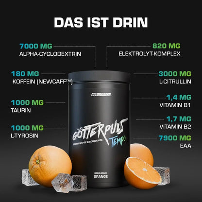 OS Nutrition Götterpuls Tempo - Premium Pre Endurance 560g - Supplement Support
