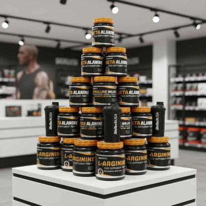 Pre Workout Pack je 300g Arginine, Citrullin, Beta Alanine + 2 Shaker