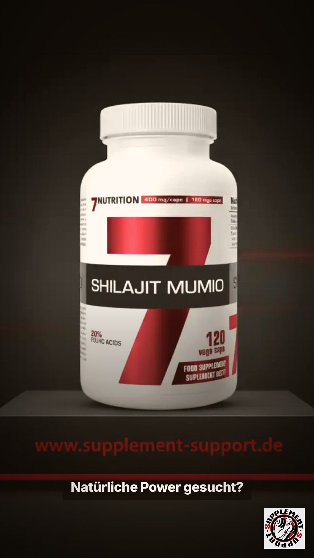 7Nutrition Shilajit Mumio - 120 Vegan Kaps. a´ 400mg