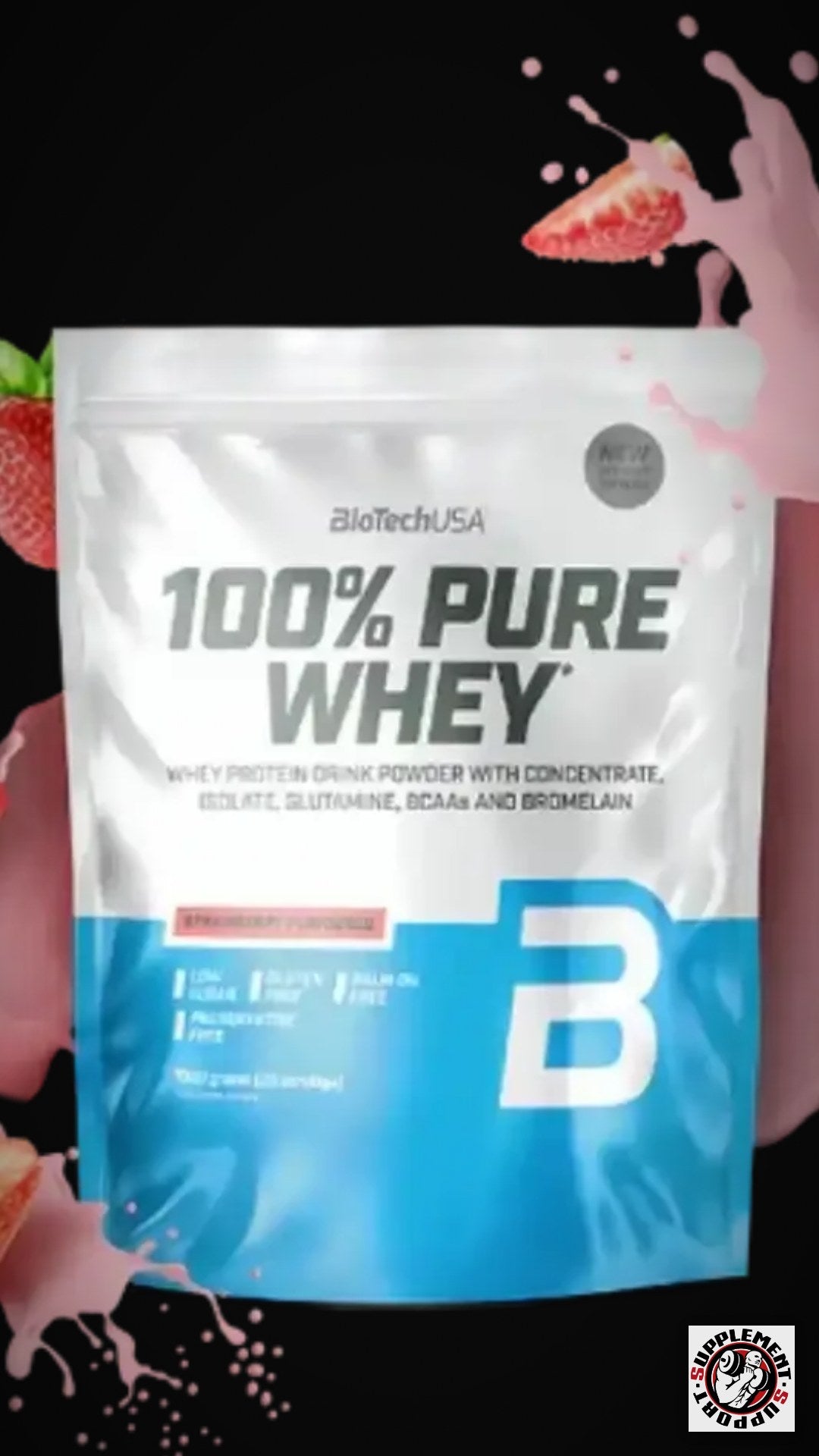 100% Pure Whey Protein Pulver 1000g