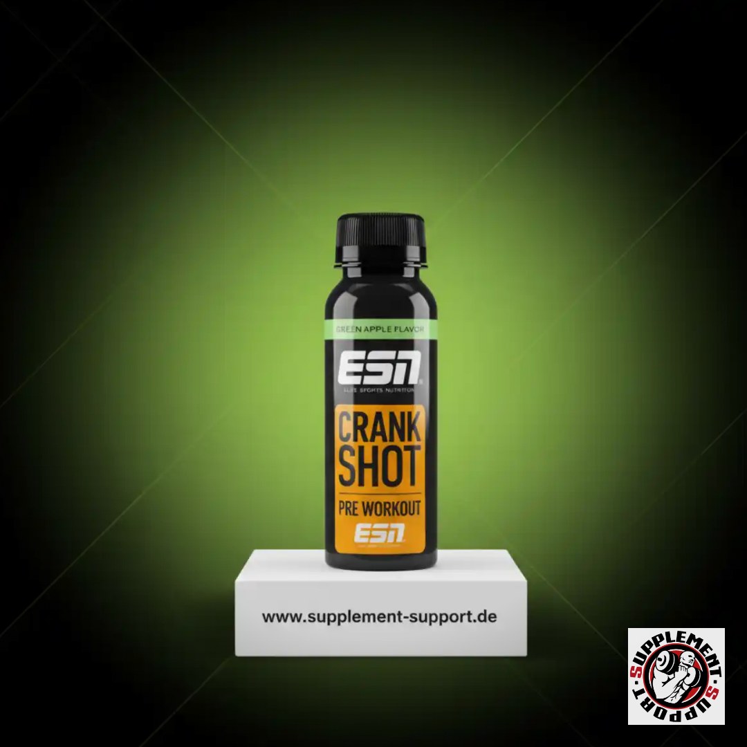 ESN Crank Pre Workout Shot, 95ml - Green Apple