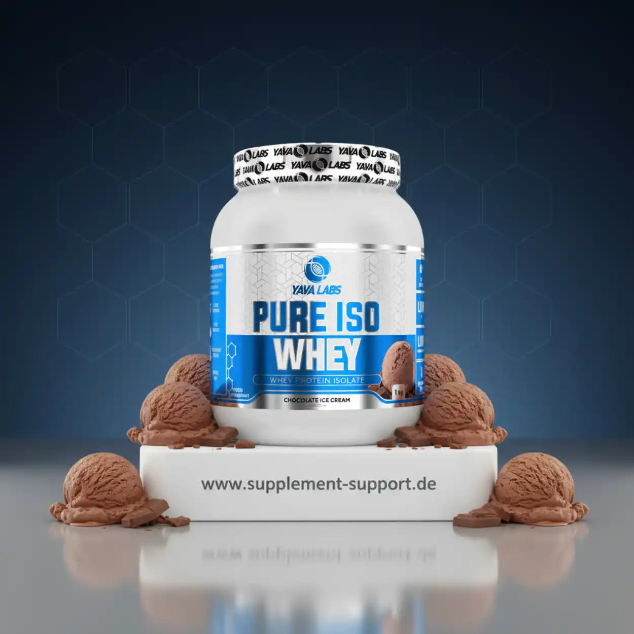 Yaya Labs Pure Iso Whey Protein Isolate Schokoladeneis-Geschmack, hochwertiges Sportnahrungsergänzungsmittel