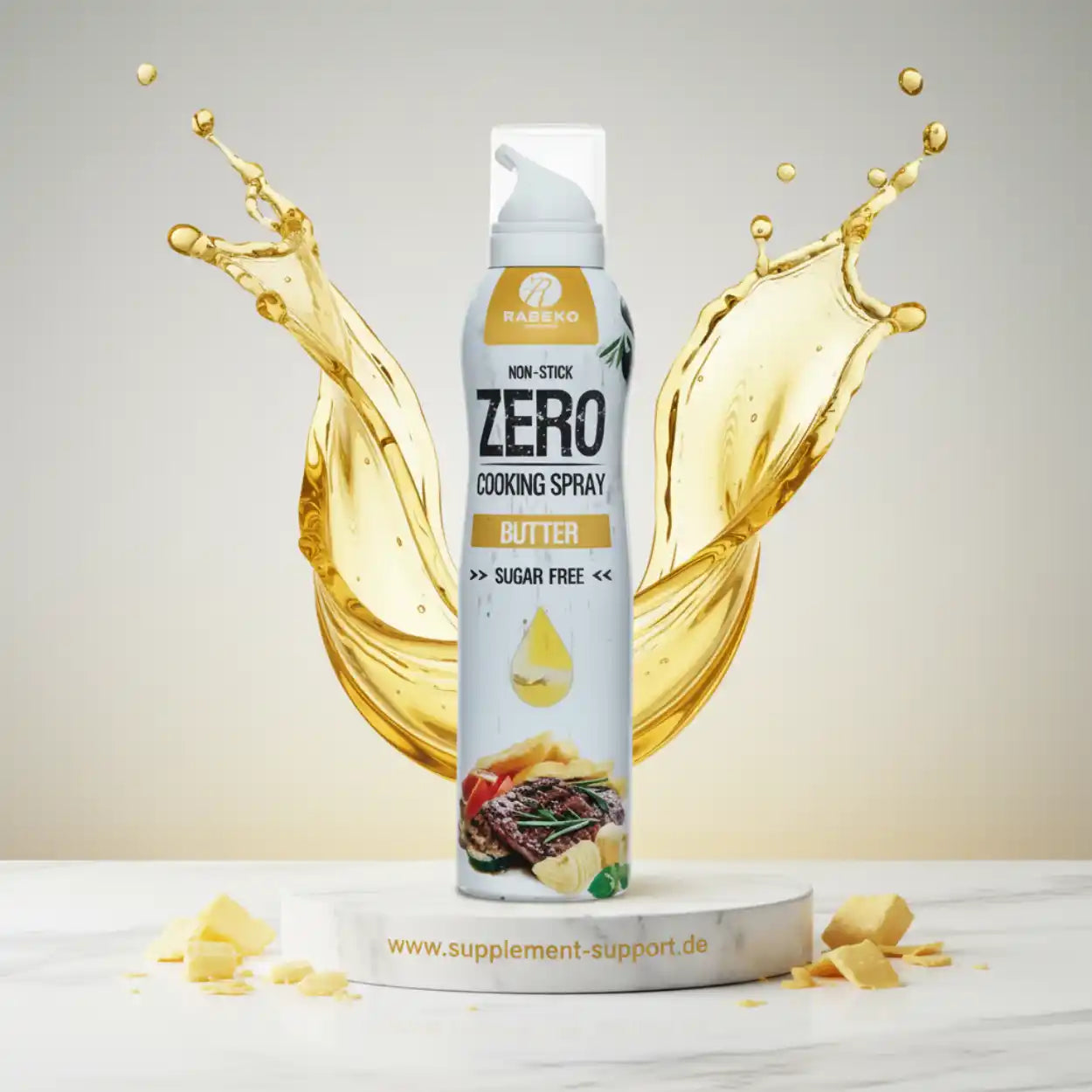 RABEKO Zero Butter Cooking Spray, zuckerfrei, antihaftend, ideal für Steak & Gemüse