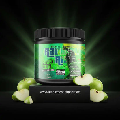 Radical Riot Hardcore Pre-Workout mit grünen Äpfeln – Energie-Booster für intensives Training