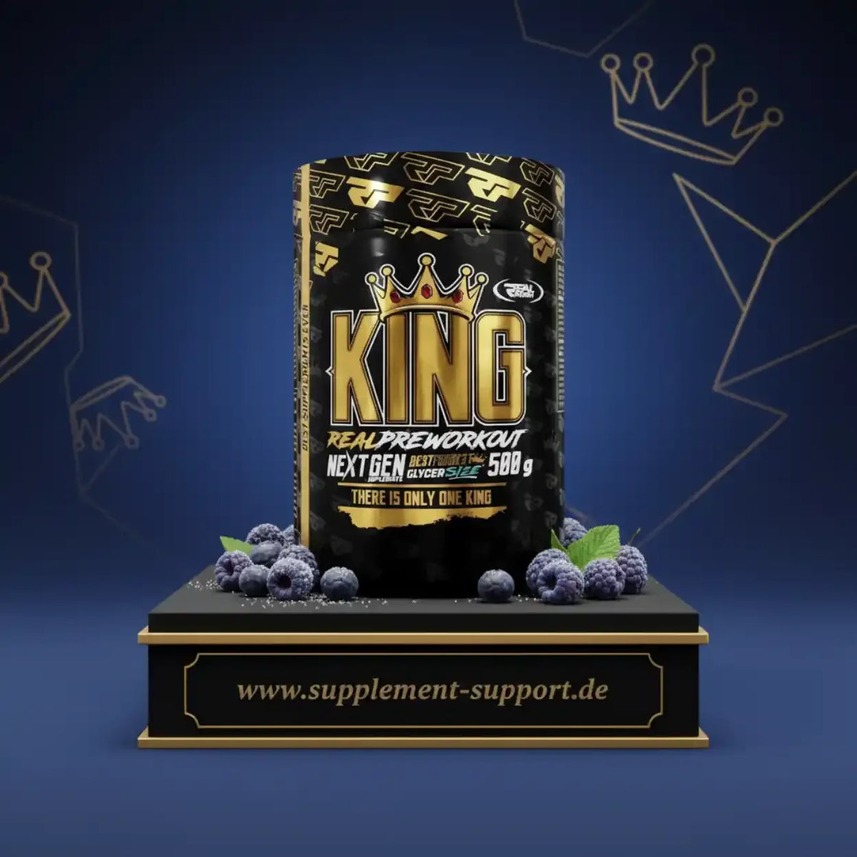 King Pre-Workout Booster mit Beeren, 500g – Hochwertige Sportnahrung für maximale Leistung