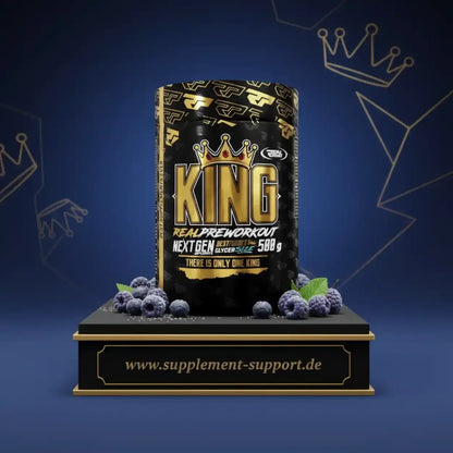 King Pre-Workout Booster mit Beeren, 500g – Hochwertige Sportnahrung für maximale Leistung
