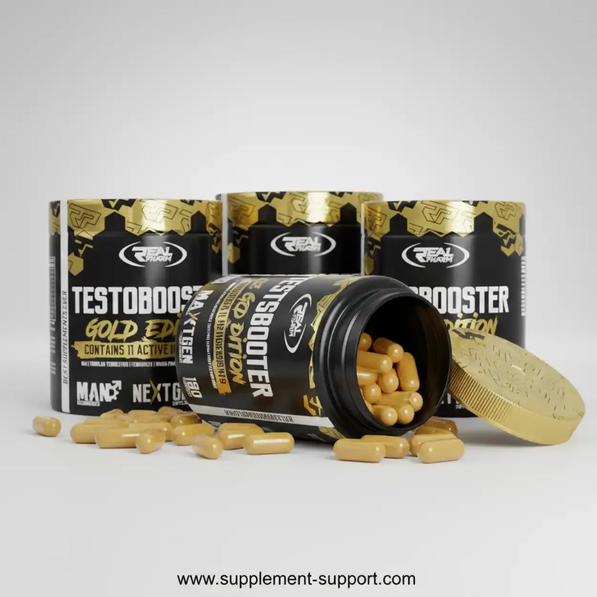 Testobooster Gold Edition Kapseln – Hochwertige Nahrungsergänzung für Sportler, Protein & Booster