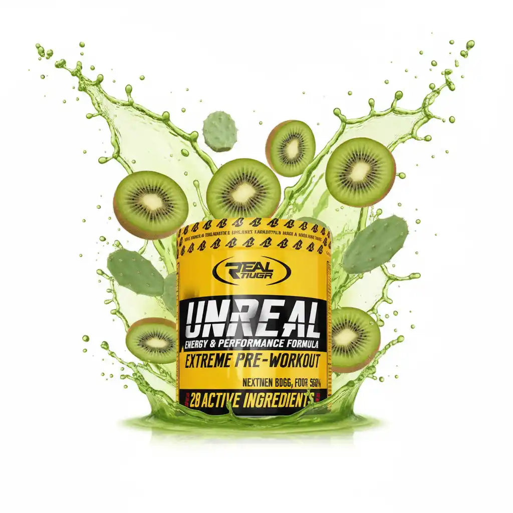 Real Pharm Unreal Extreme Pre-Workout mit Kiwi-Splash, Energie- & Leistungsformel, 28 aktive Inhaltsstoffe