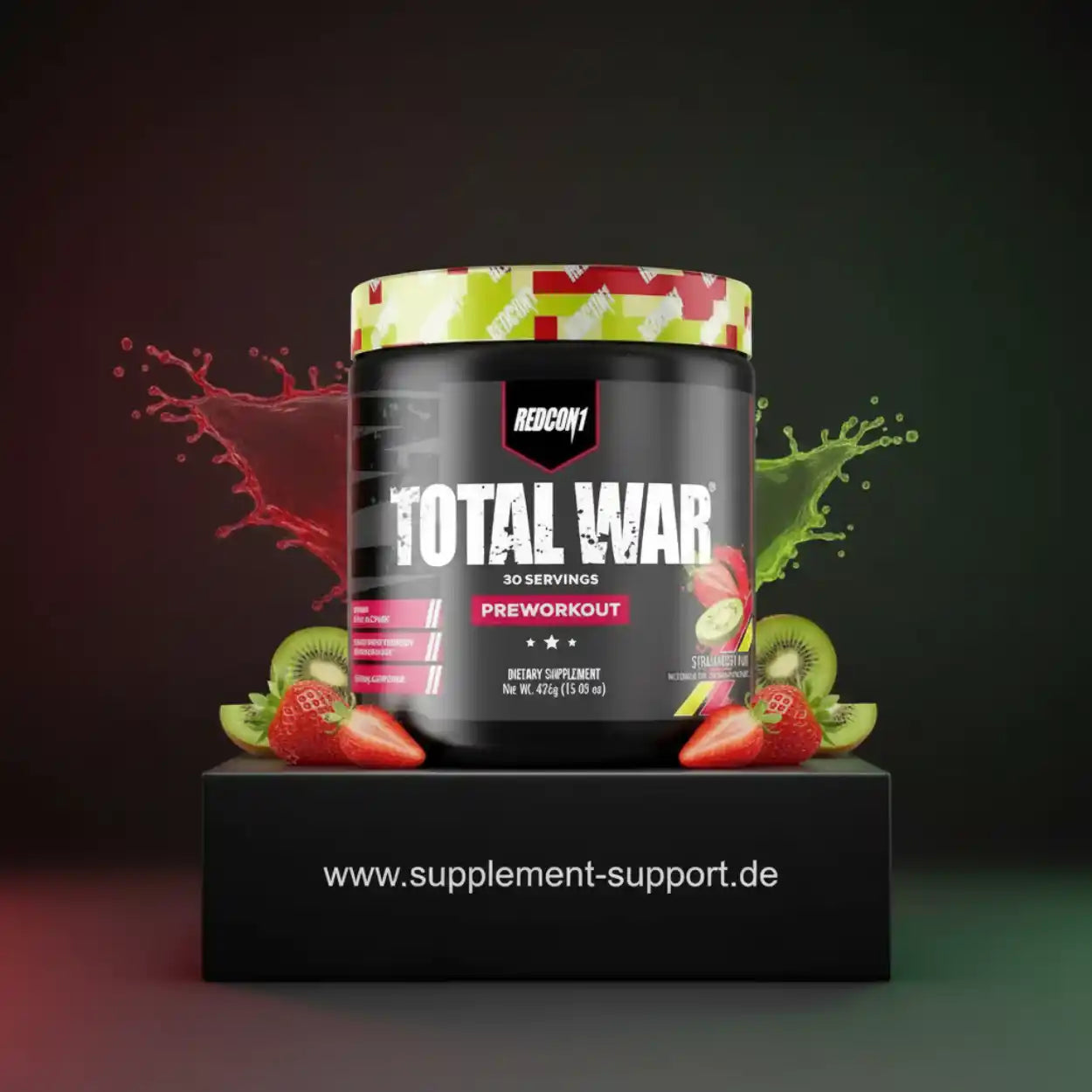 REDCON1 Total War Pre Workout mit Erdbeere-Kiwi-Geschmack, 30 Portionen, Nahrungsergänzungsmittel