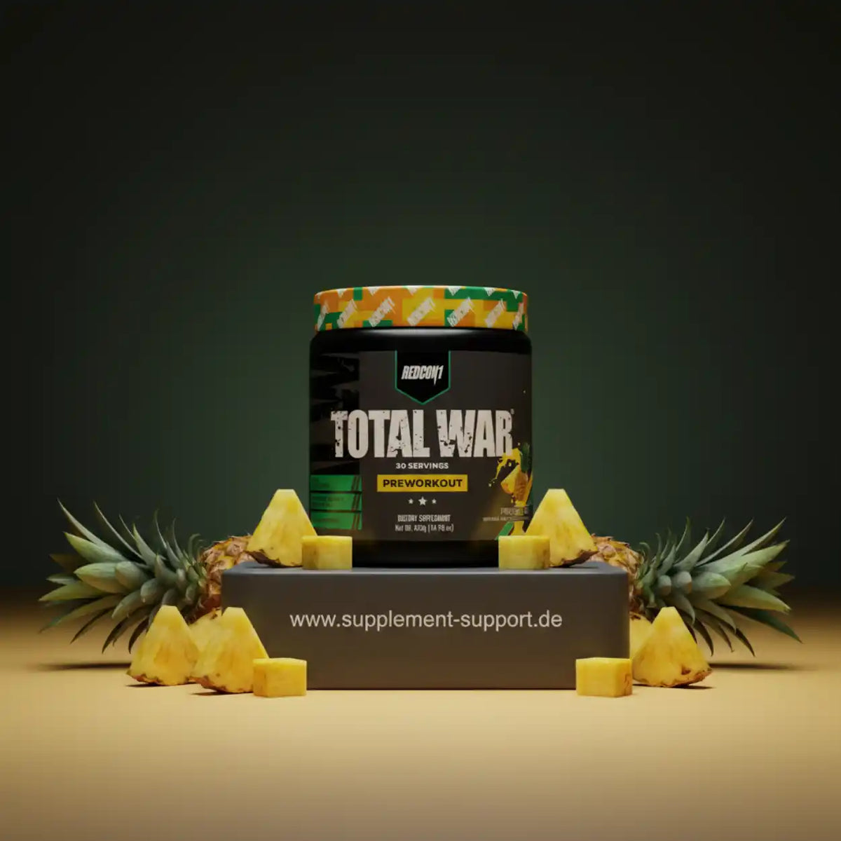 Redcon1 Total War Preworkout mit Ananasstücken, hochwertige Sportnahrung und Booster
