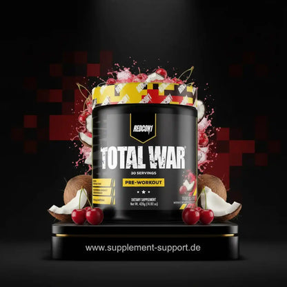 REDCON1 Total War Pre-Workout mit Kirschen & Kokos, 30 Portionen, Nahrungsergänzungsmittel für Sportler