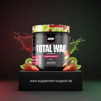 REDCON1 Total War Pre Workout mit Erdbeere-Kiwi-Geschmack, 30 Portionen, Nahrungsergänzungsmittel