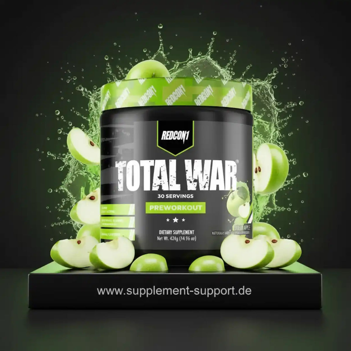 REDCON1 Total War Pre Workout mit grünen Äpfeln, Nahrungsergänzungsmittel für Sportler