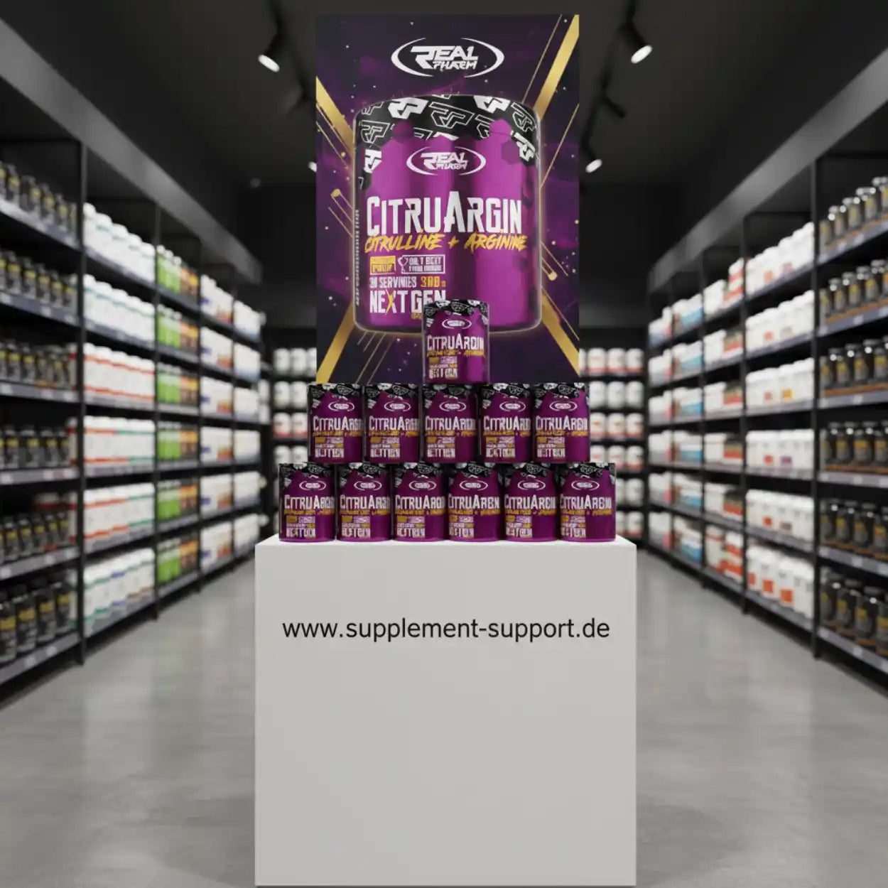 REAL PHARM® CITRUARGIN 300g 4000mg Citrullin + 4000mg Arginin