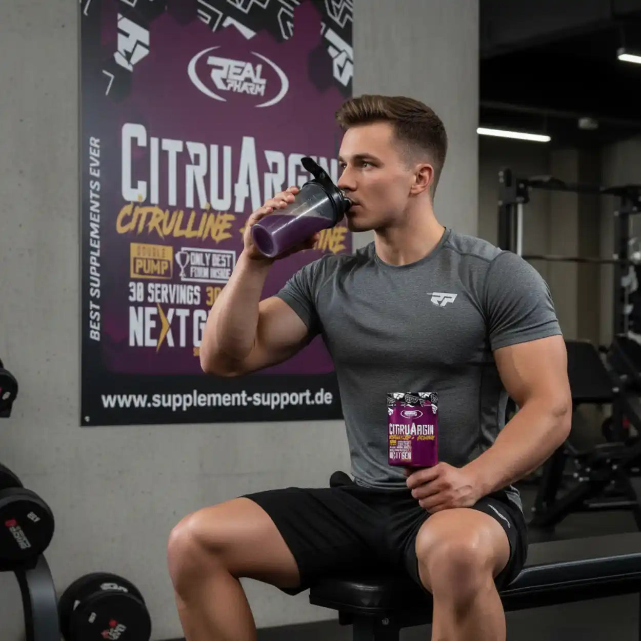 REAL PHARM® CITRUARGIN 300g 4000mg Citrullin + 4000mg Arginin