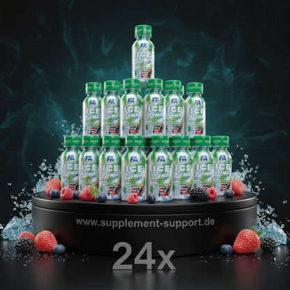24x FA Ice Pump Juice – erfrischende Sportnahrung mit Beeren und Eiswürfeln