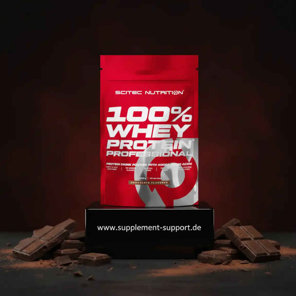 Scitec Nutrition 100% Whey Protein Professional Schokolade, hochwertiges Proteinpulver für Sportler