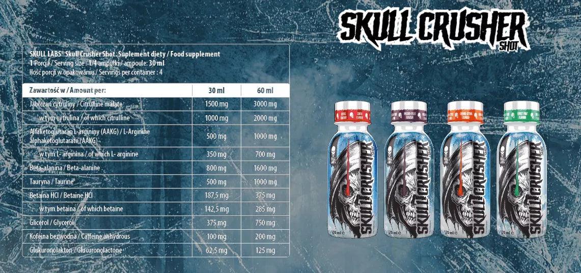 Skull Crusher ICE Pre Workout Booster Shot 24x120ml - Supplement Support