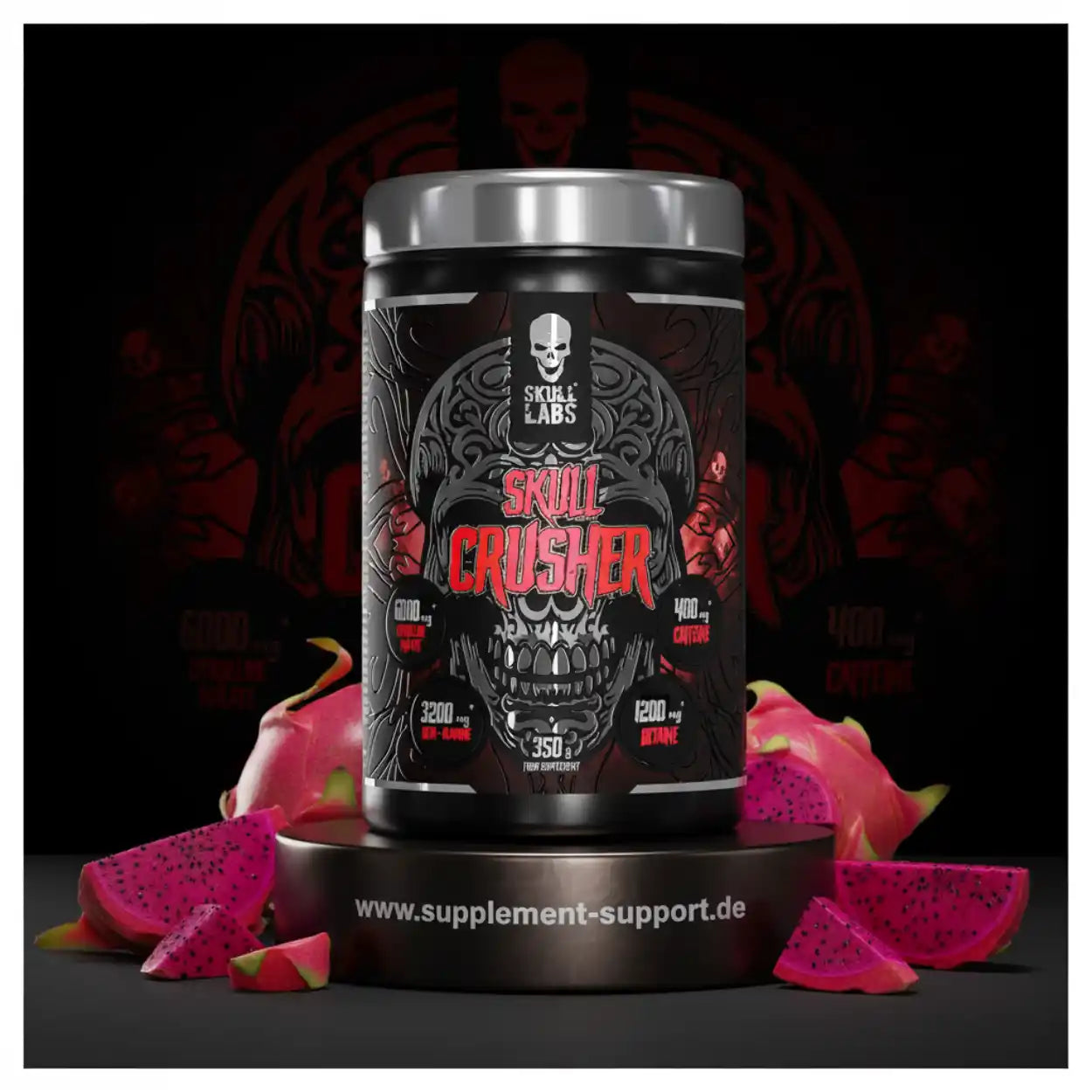 Skull Crusher Pre-Workout mit Dragonfruit, hochwertige Sportnahrung für Energie und Leistung
