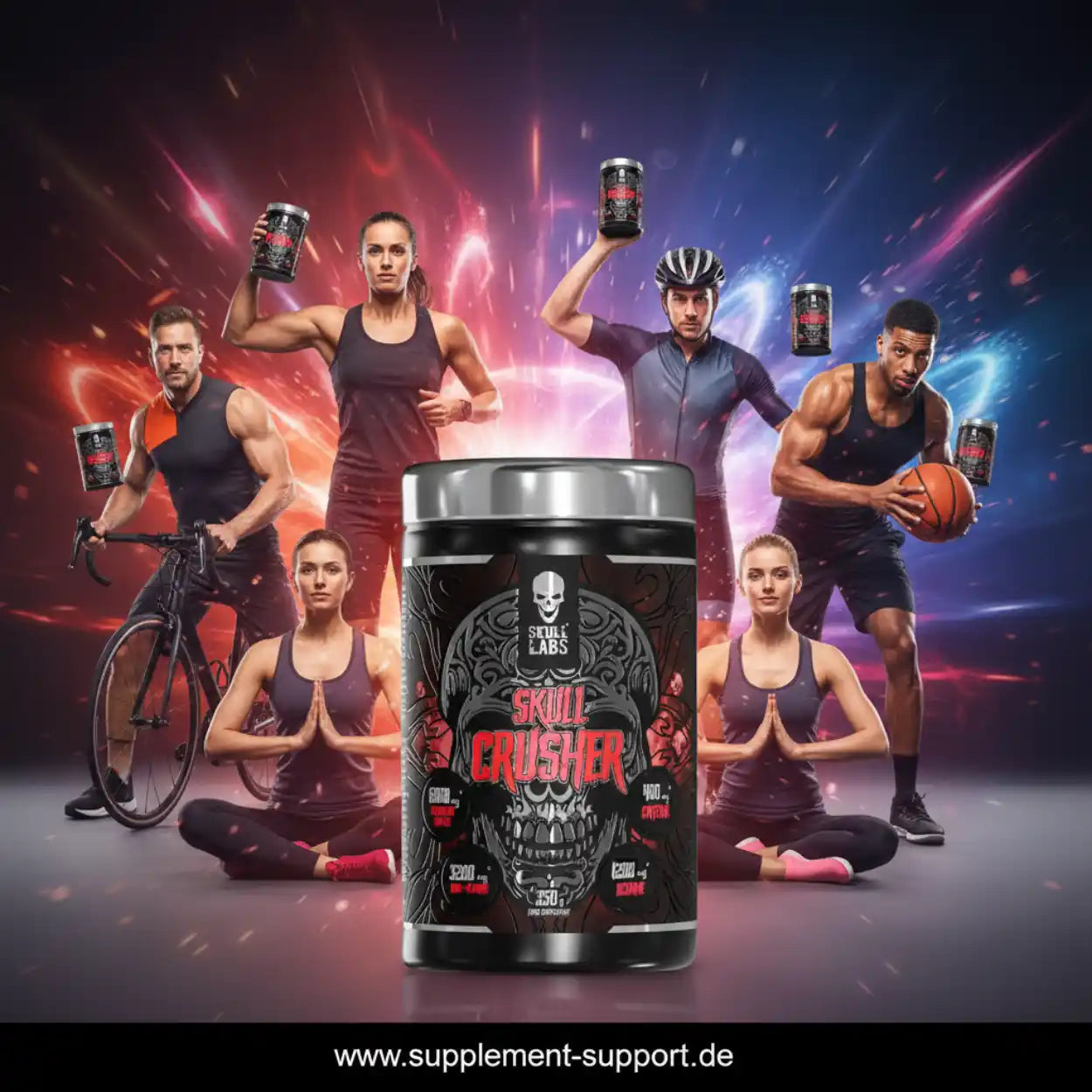 Skull Crusher Pre-Workout Booster für Sportler, Fitness & Training mit Kreatin & Beta-Alanin