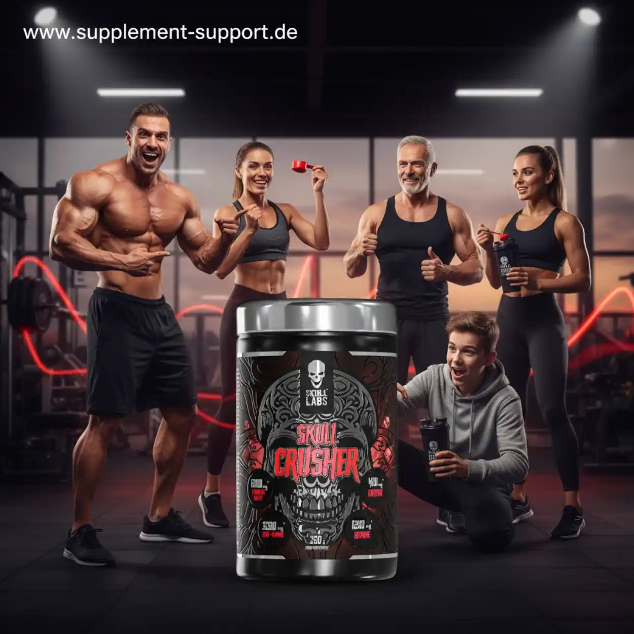 Skull Crusher Pre-Workout Booster für Muskeldefinition & Energie im Fitnessstudio