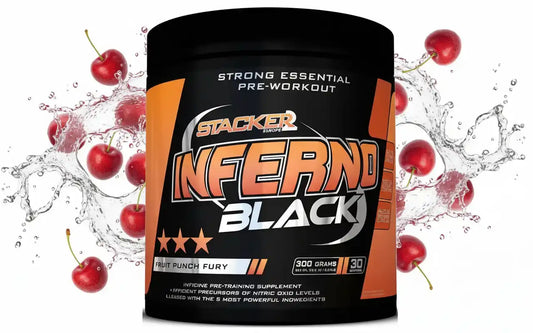 Stacker2 Inferno Black Pre Workout Booster - 300 g - Supplement Support