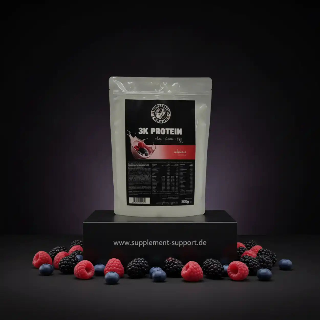 3K Protein Pulver mit Beeren – Hochwertiges Sportnahrungsergänzungsmittel für Muskelaufbau