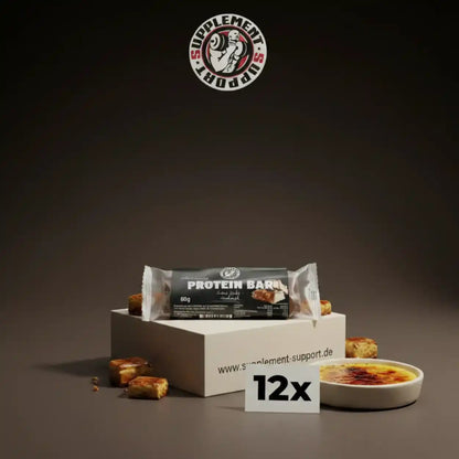 Protein Bar 60g, 12er Pack – Creme Brûlée Geschmack, Nahrungsergänzung für Sportler