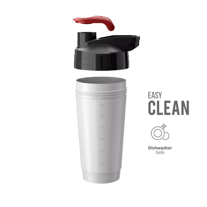 ShakerX Protein-Shaker mit Messskala, leicht zu reinigen, spülmaschinengeeignet für Sportnahrung