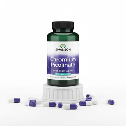 SWANSON Chromium Picolinate 200 Kapseln 200mcg Chrom - Supplement Support