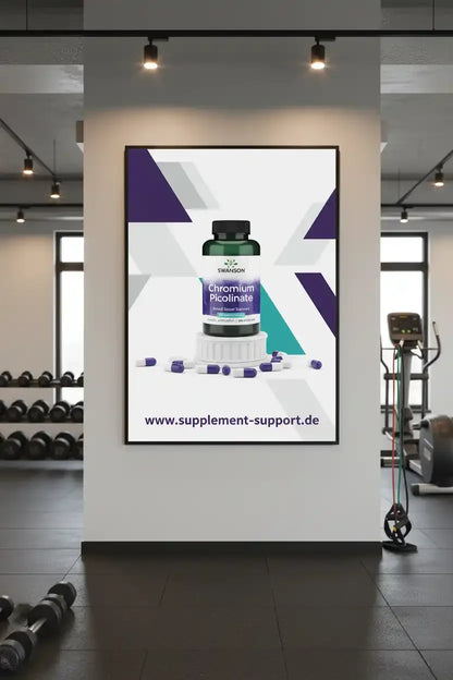 Chromium Picolinate Nahrungsergänzungsmittel im Fitnessstudio, ideal für Sportler und Vitamine