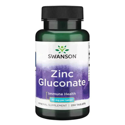 Swanson Zinc Gluconate 250 Tabletten a´30mg - Supplement Support