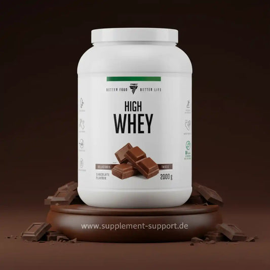High Whey Protein Pulver Schokolade 2000g, Nahrungsergänzung für Sportler, hochwertiges Eiweiß