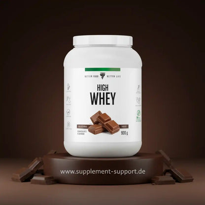 High Whey Protein Pulver Schokolade Geschmack 900g für Sport und Fitness