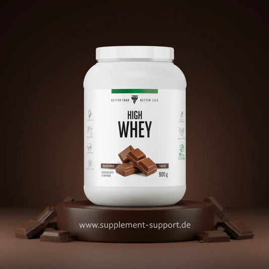 High Whey Protein Pulver Schokolade Geschmack 900g für Sport und Fitness