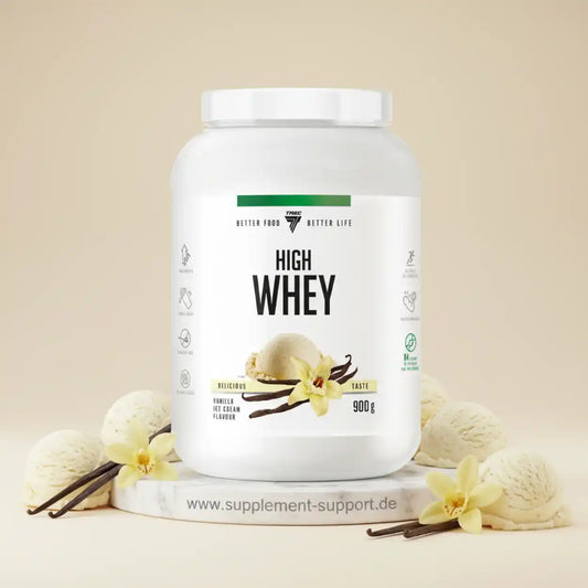 High Whey Protein Pulver Vanille-Eis-Geschmack, 900g – Nahrungsergänzung für Sportler