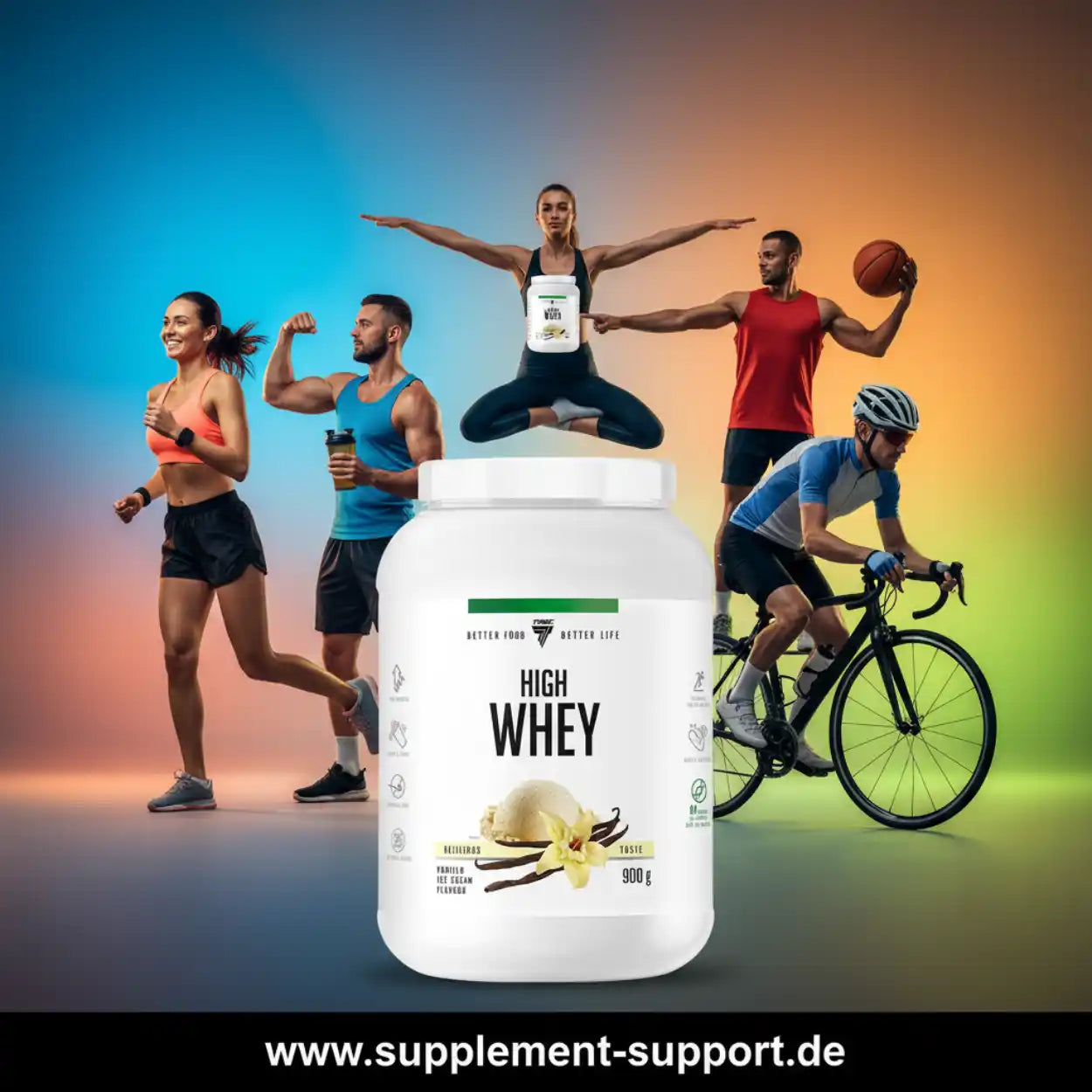High Whey Protein Vanille Geschmack für Sportler und Fitness-Enthusiasten