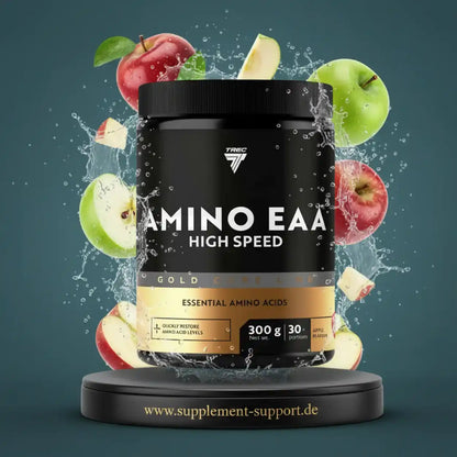 Amino EAA High Speed Essential Aminos mit Apfelgeschmack, 300g – Nahrungsergänzung für Sportler