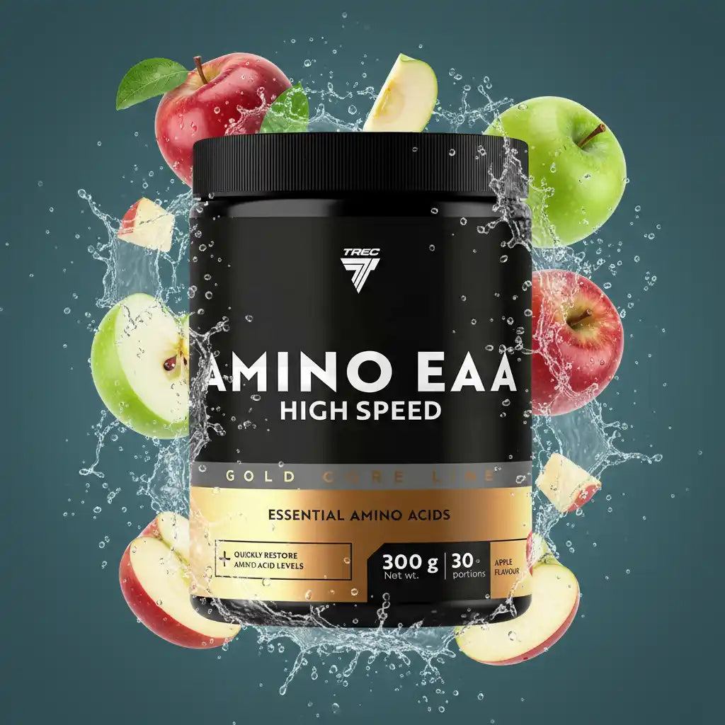 TREC Amino EAA High Speed mit Apfelgeschmack, 300g – Essentielle Aminosäuren für Sportler