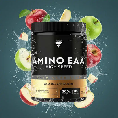 TREC Amino EAA High Speed mit Apfelgeschmack, 300g – Essentielle Aminosäuren für Sportler