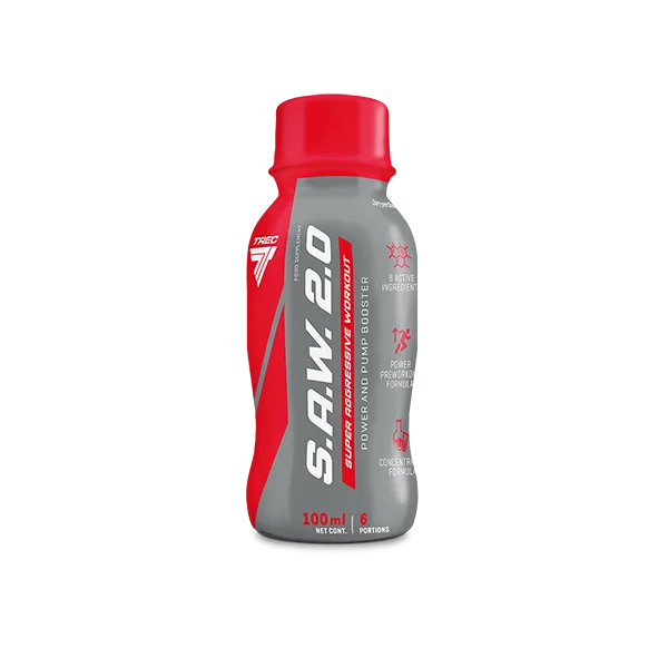 SAW 2.0 Booster Shot, 100ml Flasche, Power- und Pump-Booster Nahrungsergänzungsmittel
