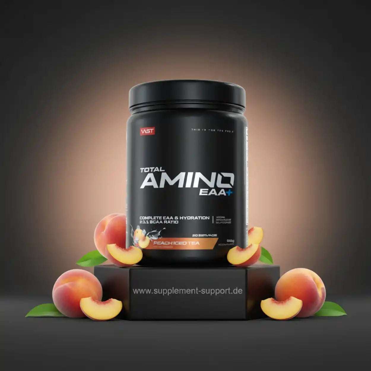 VAST Total Amino EAA+ Peach Iced Tea – Aminosäuren-Booster mit Pfirsichgeschmack für Sportler