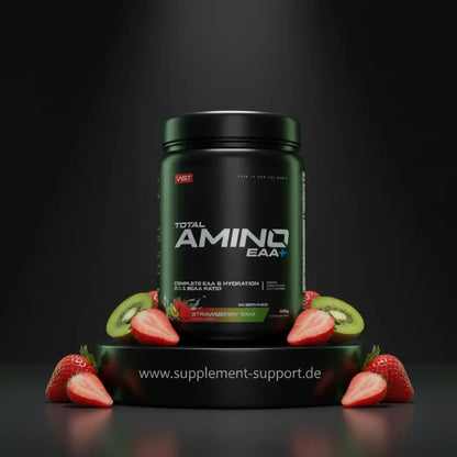 Total Amino EAA+ Erdbeere-Kiwi Aminosäuren Supplement mit BCAA Ratio für Sportler