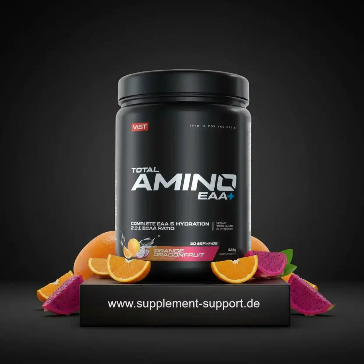 Total Amino EAA+ in Orange Dragonfruit Geschmack, EAA & Hydration Supplement mit 2:1:1 BCAA Ratio