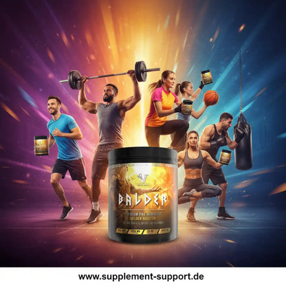 Balder Premium Pre Workout für Fitness und Sport mit Athleten im Training